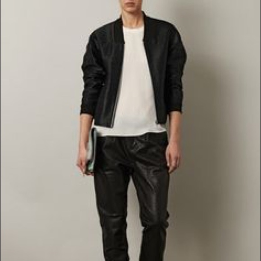 L’Agence black bomber jacket