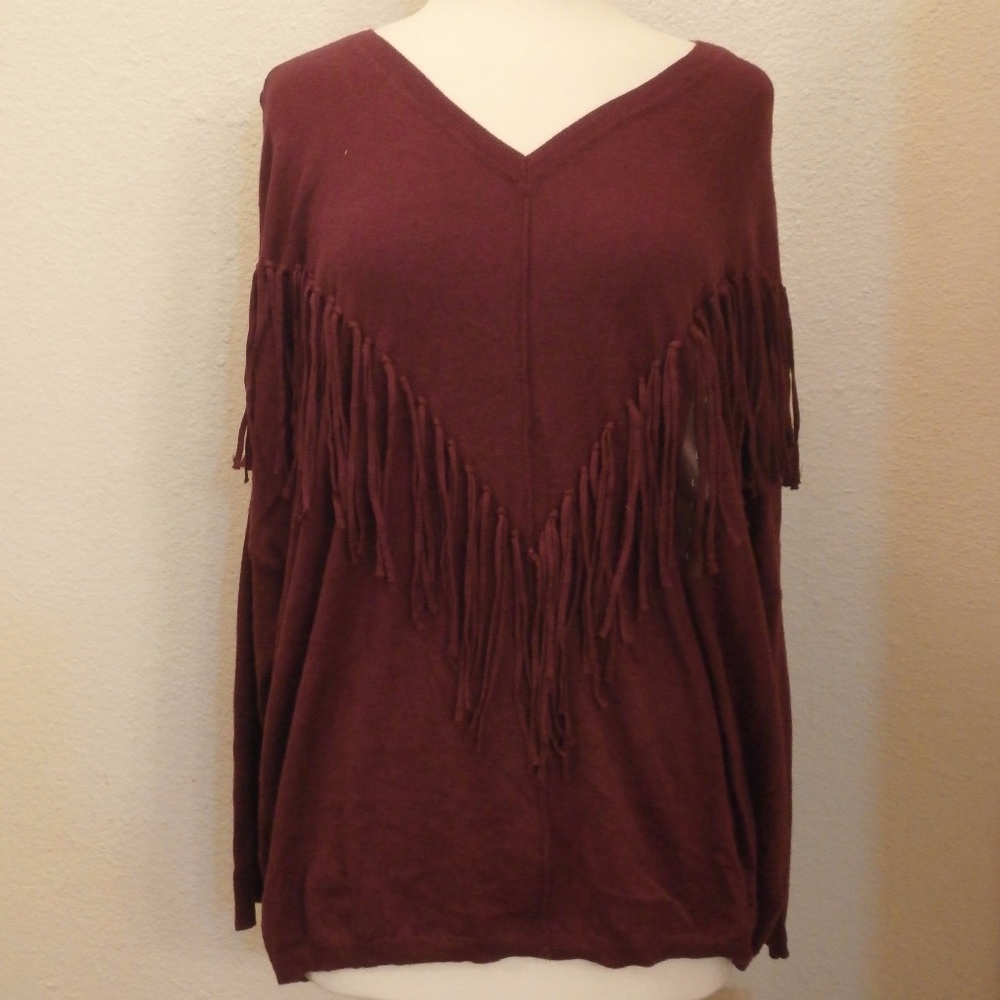DKNY JEANS Burgundy Size Large MSRP $69.50 women's