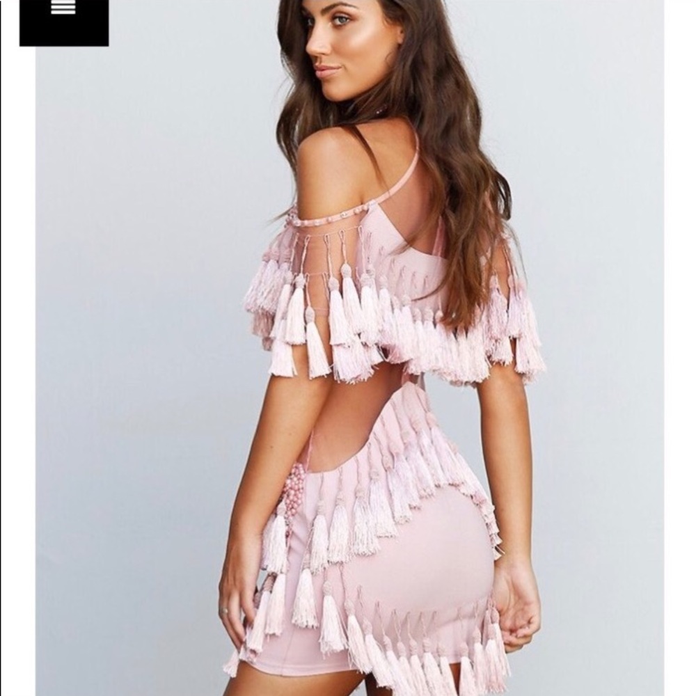 Pink Fringe Dress
