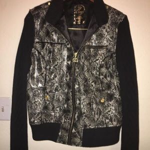 Black & white snake print Coogi sweater