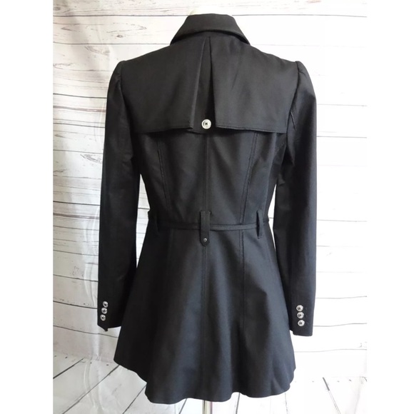 White House Black Market small black trench coat - Picture 3 of 8