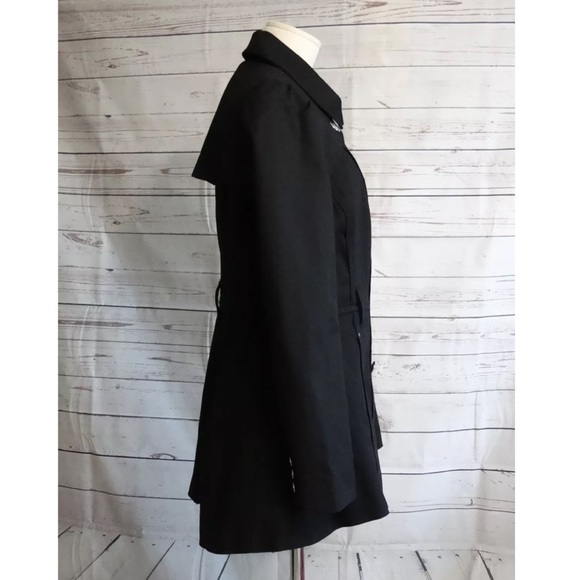 White House Black Market small black trench coat - Picture 4 of 8