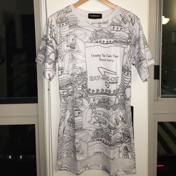 Dimepiece Tops - DIMEPIECE Emo Oversize Tee Sz S/M