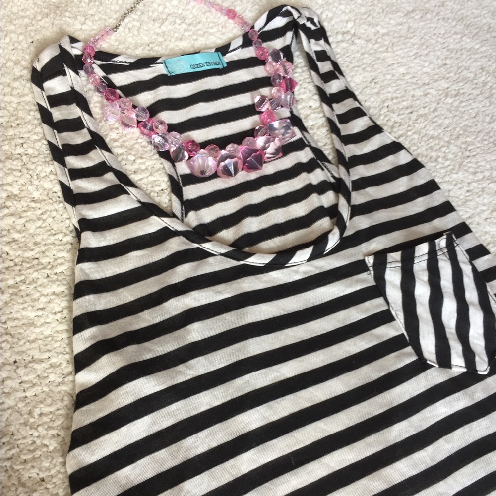 *SOLD* NWOT Queen Esther | Striped Tank Top