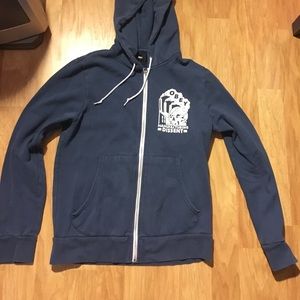Men's Obey Size small Blue Zip Hoody