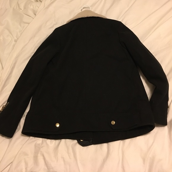 coat black Fuax fur black zip up jacket - Picture 3 of 4