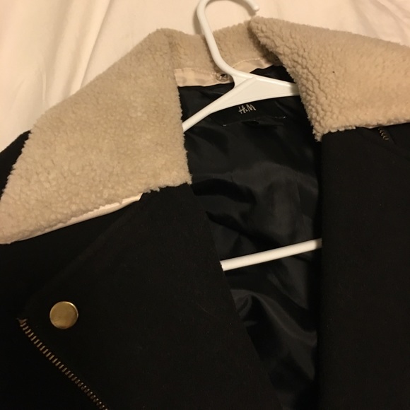 coat black Fuax fur black zip up jacket - Picture 4 of 4