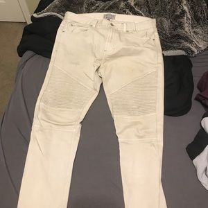 Moto Biker Jeans (Off white color)
