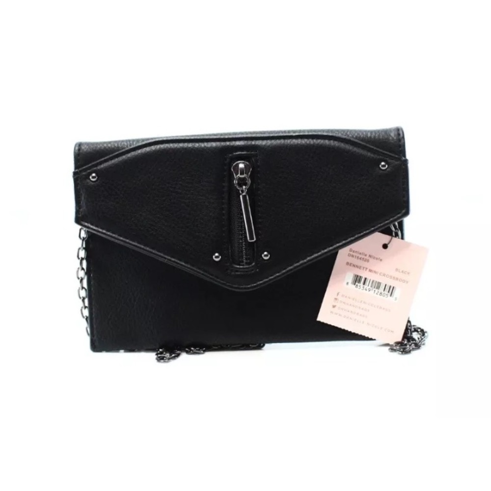 New Black Envelope Danielle Nicole Purse