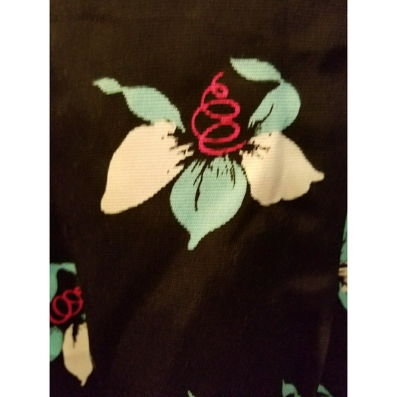 ANTHROPOLOGIE Floral Midi Skirt Lace Up - Picture 4 of 5