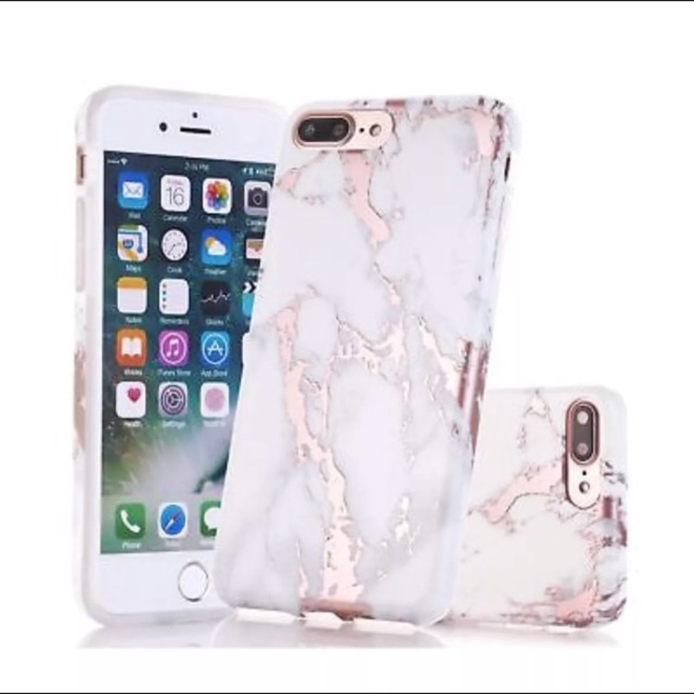 Rose gold marble iPhone 6/6s/7/7s phone case