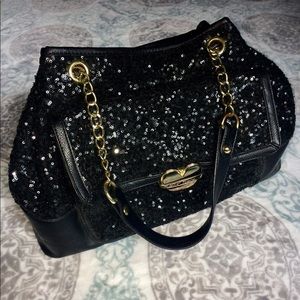 [BETSEY JOHNSON] Black Sequined Purse