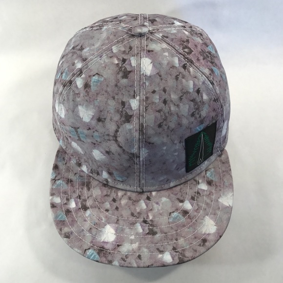 Quartz Crystal 6 Panel Flat Brim Hat