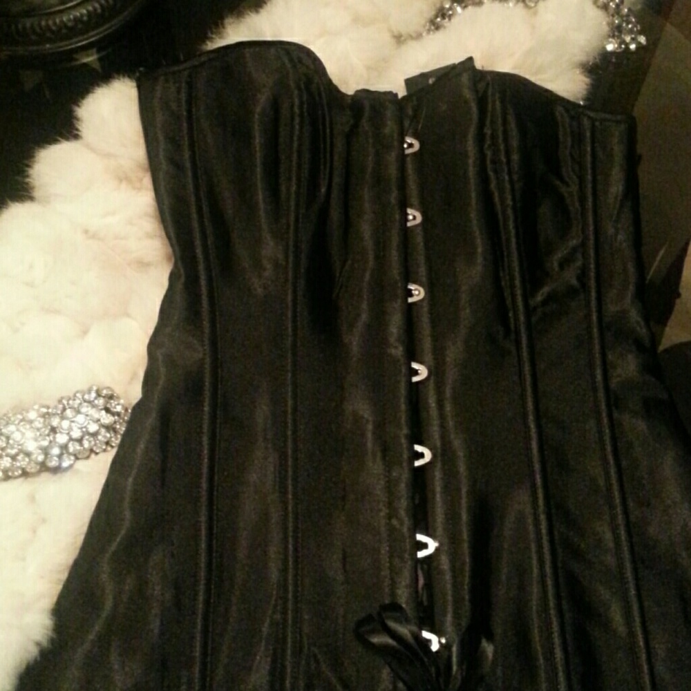Satin corset DRESS !
