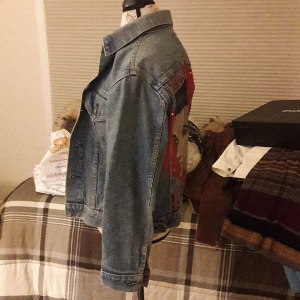Original Vintage 80"s Elvis Jean jacket - Picture 4 of 5