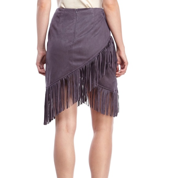 Taylor’s Slate Fringe Tulip Skirt - Picture 3 of 3