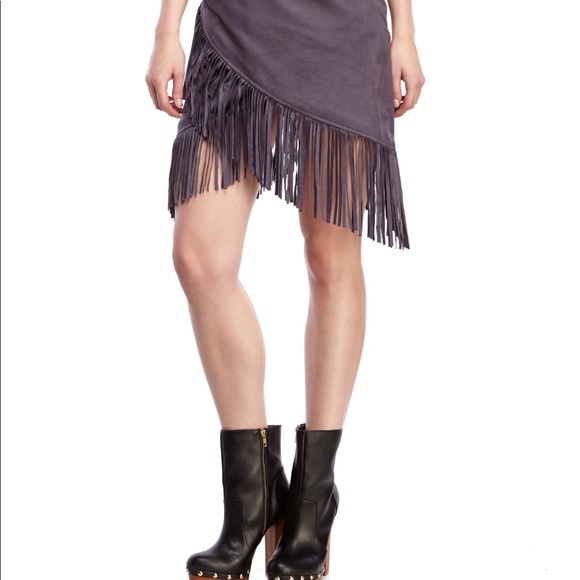 Taylor’s Slate Fringe Tulip Skirt - Picture 2 of 3