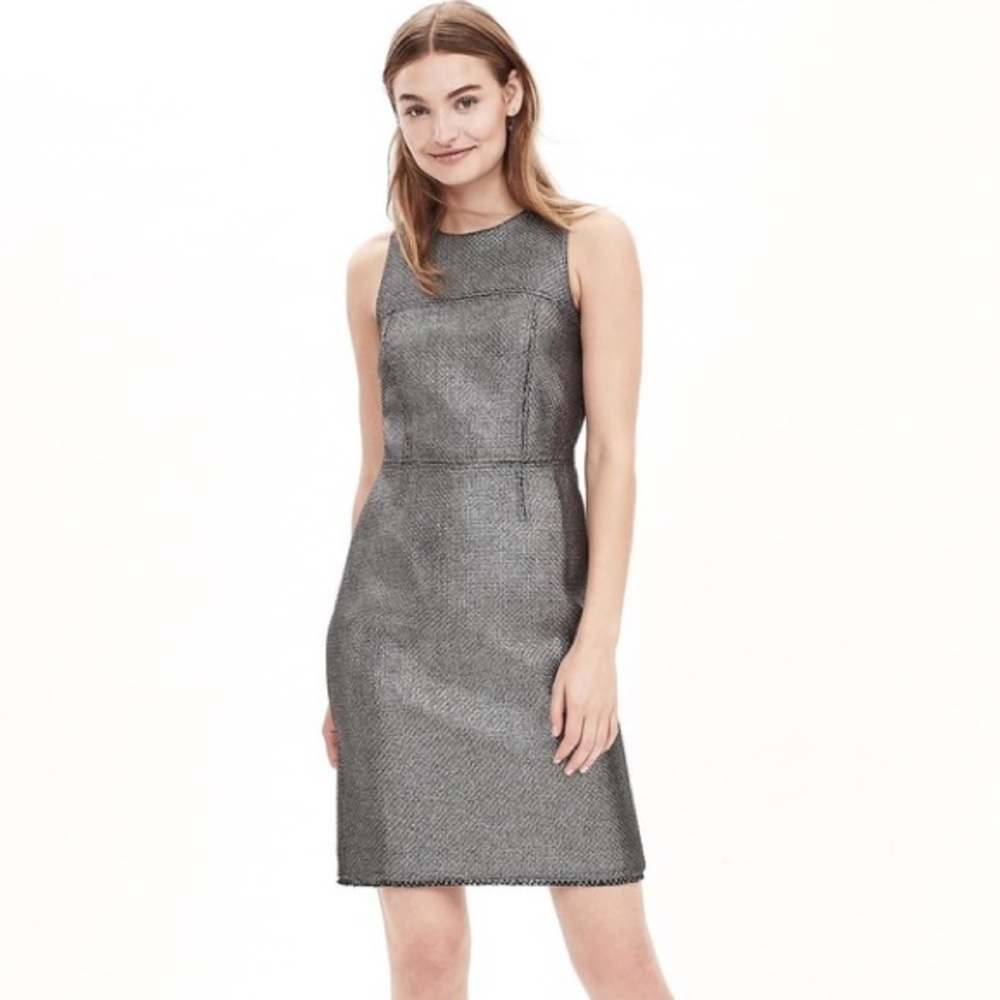 Nana Republic Metallic Tweed Dress Sz. 2