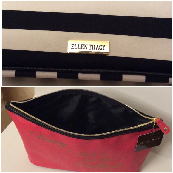 💕NWT💕 Ellen Tracy Large Cosmetic Pouch - Picture 3 of 4