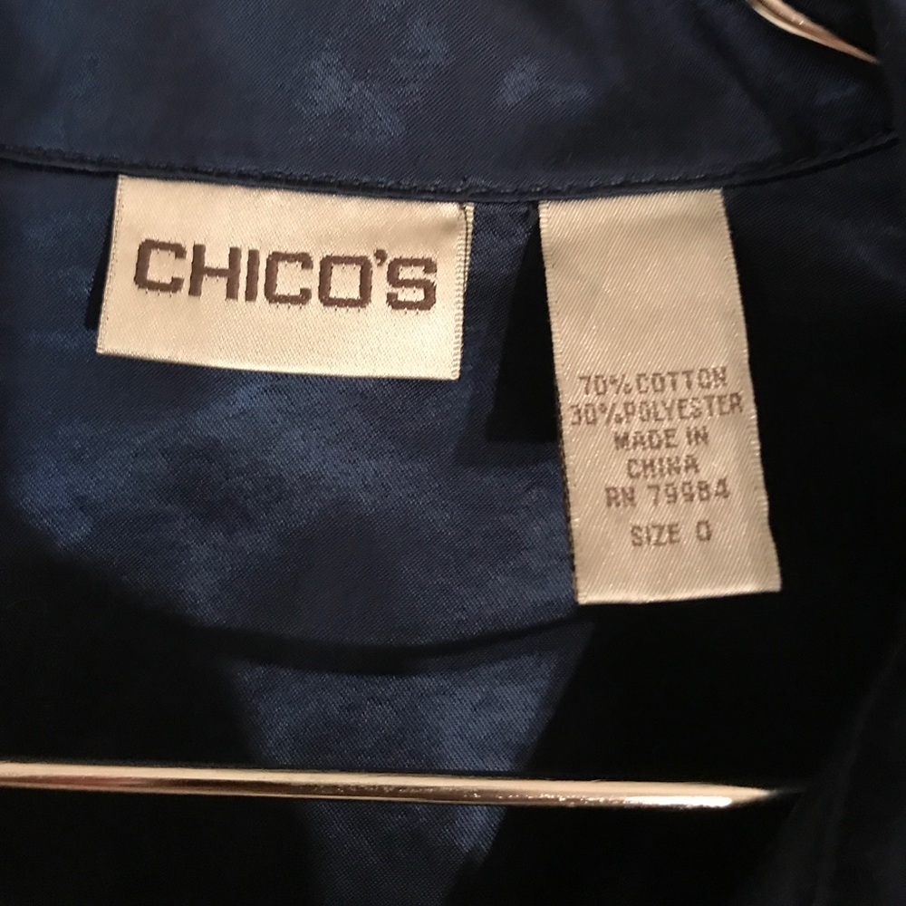 SATIN METALLIC MIDNIGHT BLUE JACKET - Picture 5 of 5