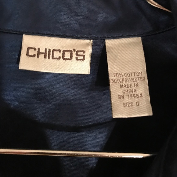 SATIN METALLIC MIDNIGHT BLUE JACKET - Picture 5 of 5