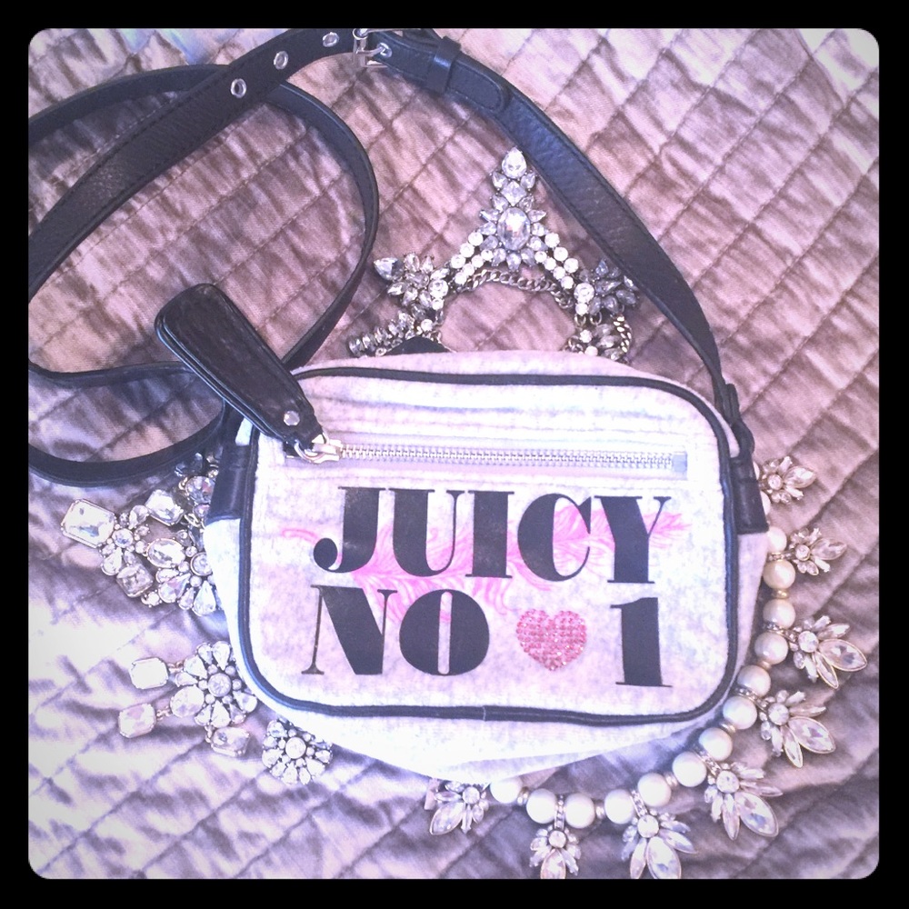 Rare Mini Gray Juicy Couture Crossbody Purse