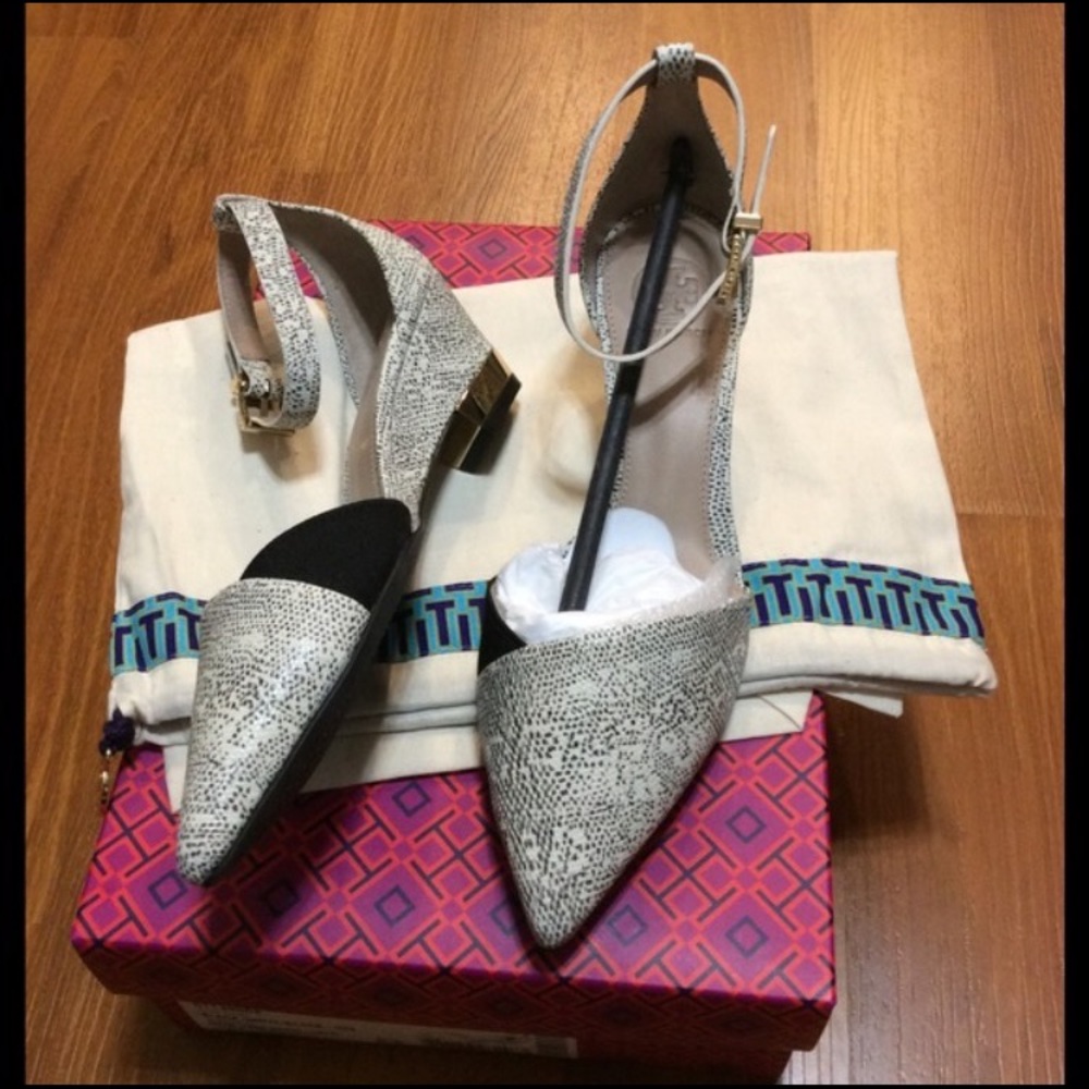 Tory Burch - 'Mara' Wedged Ankle Strap Flats