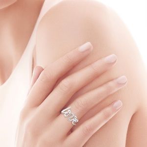 Tiffany & Co. Jewelry - Tiffany Love Ring - Graffiti - Sterling Silver - 7 Tiffany & Co. Jewelry - Tiffany Love Ring - Graffiti - Sterling Silver - 7