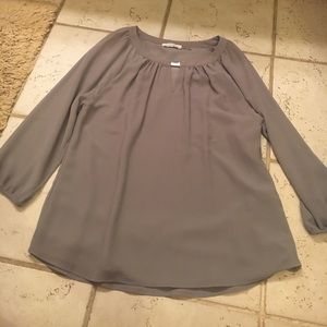 Calvin Klein Work shirt, flowy with silver detail