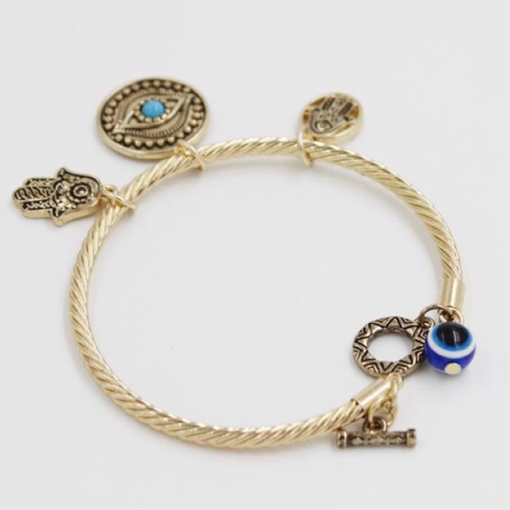 Evil Eye Hamsa Bracelet - Charm Fashion Jewelry - Picture 5 of 5