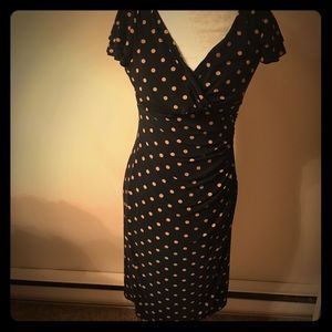 Ralph Lauren size 10 dress black with polka dots