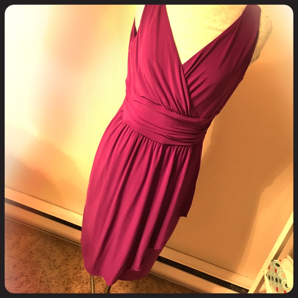Chaos purple dress size large stretchy /flattering