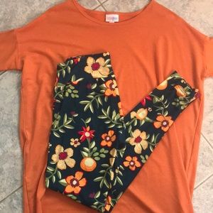 LuLaRoe OS leggings and XXS Irma