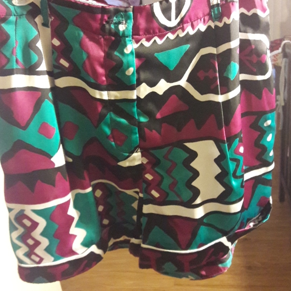 Satin like High Waist Shorts