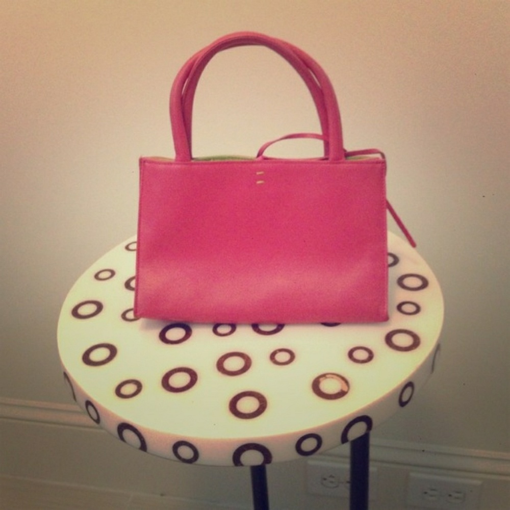 Pink Leather Adrienne Vittadini Purse