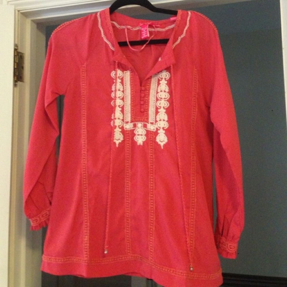 Flamenco Spanish Tunic with White Embroidery   