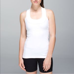 Lululemon White Scoop Neck Tank