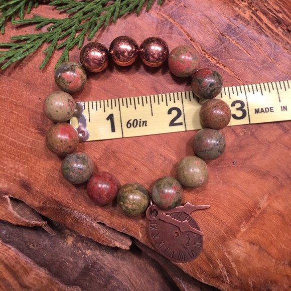 Charm Stone Bead Stretch Stackable Bracelet - Picture 5 of 5