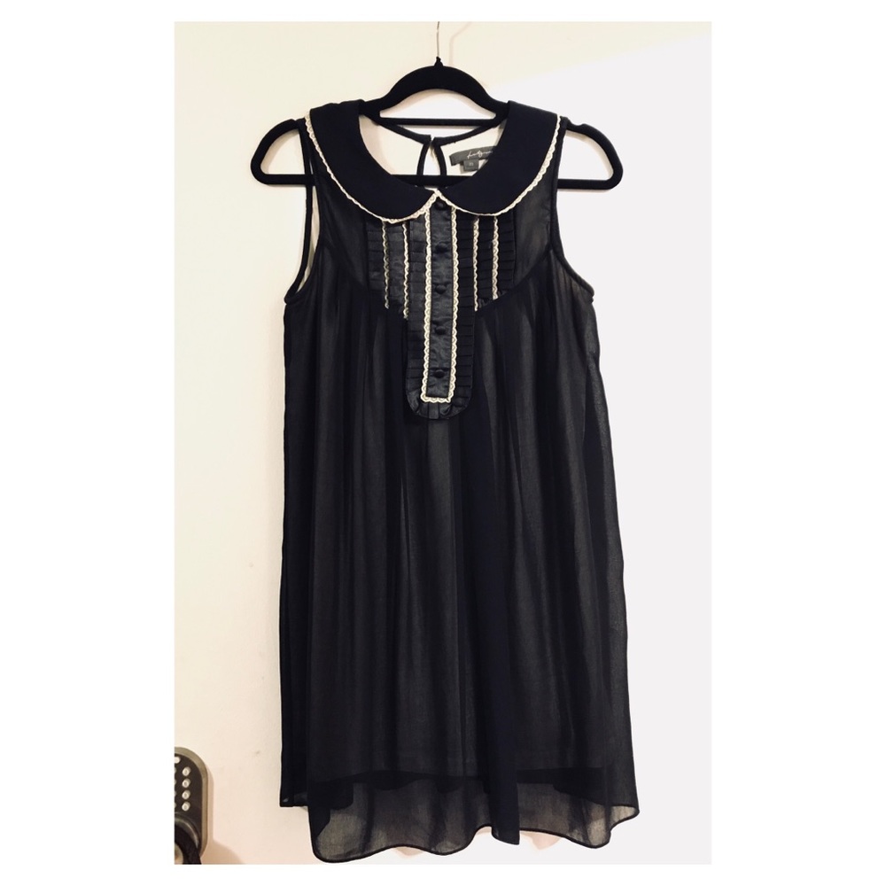 F21 Tuxedo Chiffon Shift Dress