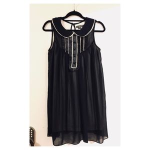 F21 Tuxedo Chiffon Shift Dress