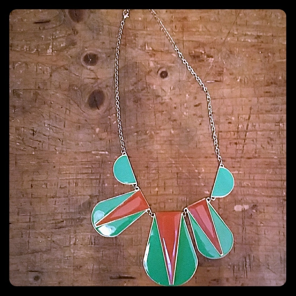 Orange and Lime Green Necklace