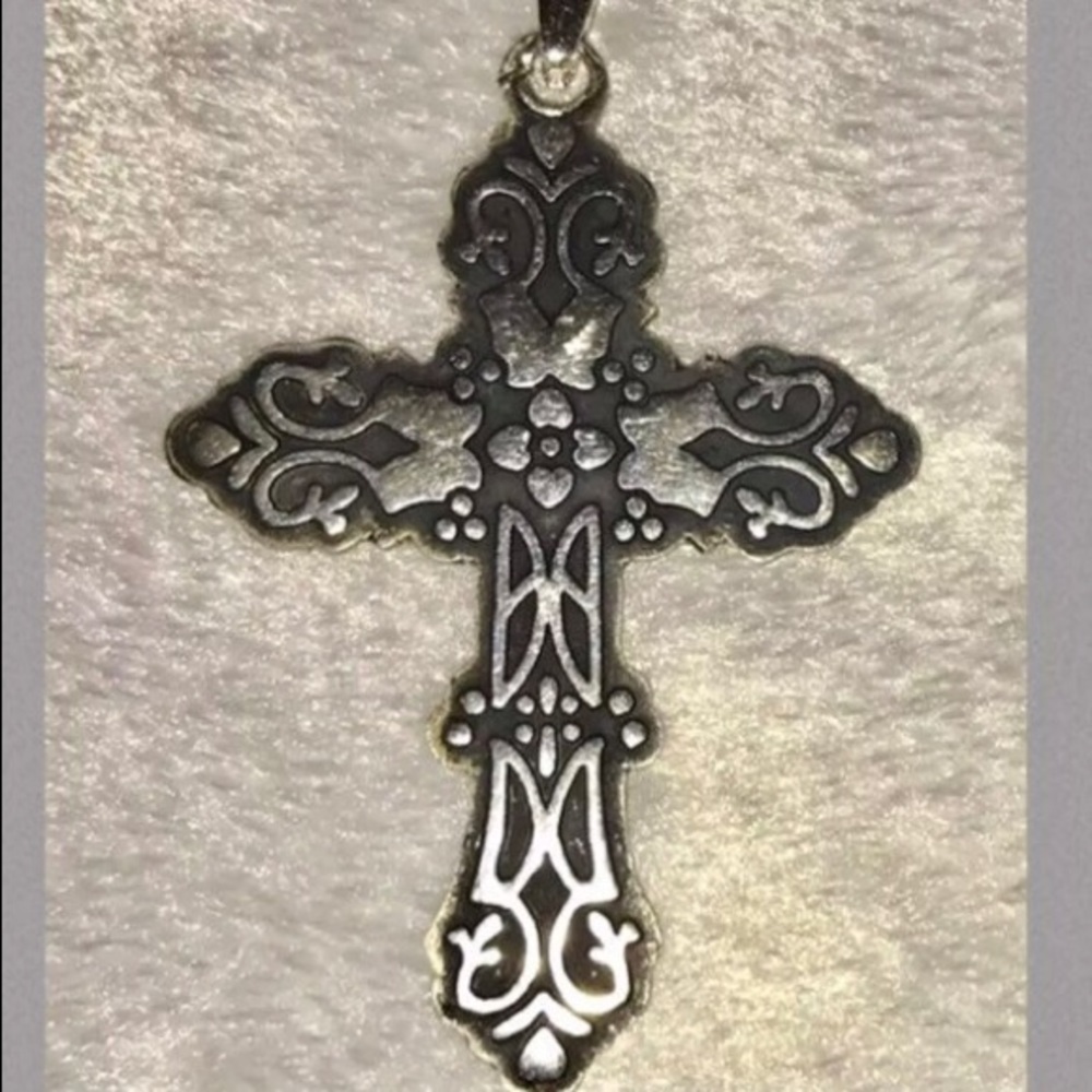 Vintage Sterling Silver Mexican Cross Pendant