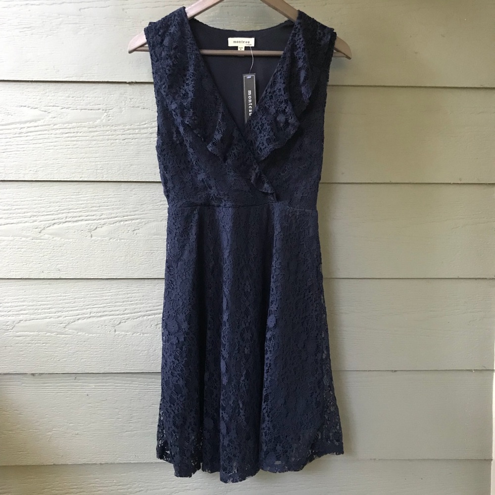 Navy lace dress