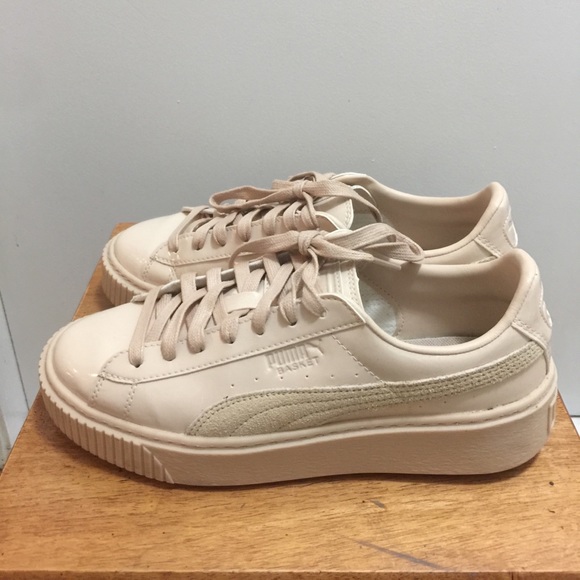 Puma Basket Platform Sneaker in Patent - Picture 3 of 3