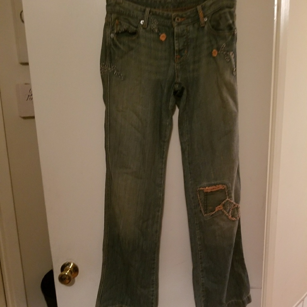 Polo floral embroidered jean