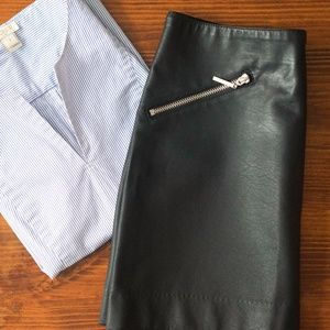 Divided Faux Leather / Pleather Mini-Skirt