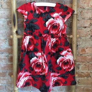 Baby Gap Red Floral Holiday Dress