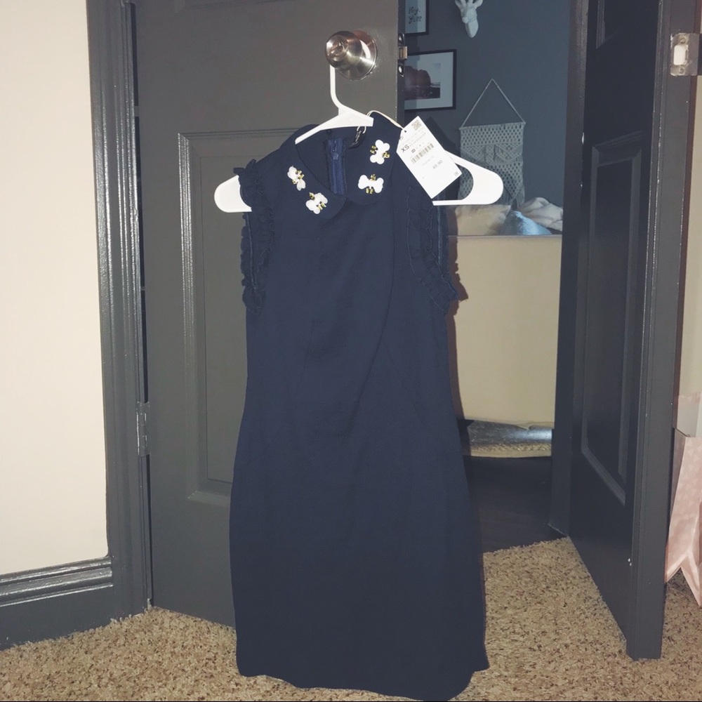NWT ZARA Tailored dress in Navy