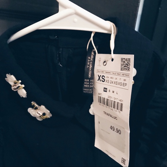 NWT ZARA Tailored dress in Navy - Picture 6 of 8