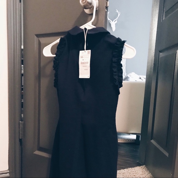 NWT ZARA Tailored dress in Navy - Picture 8 of 8